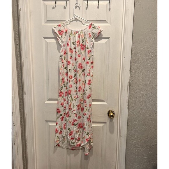 CAROLE HOCHMAN Robe And Nightgown Set Women’s Size Medium Carnation Bouquet - Picture 5 of 13